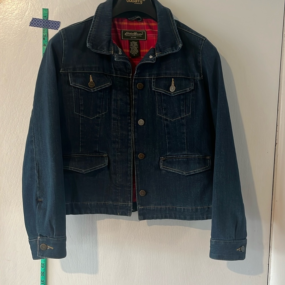 Eddie Bauer Flannel Lined Jean Jacket - Petite Medium